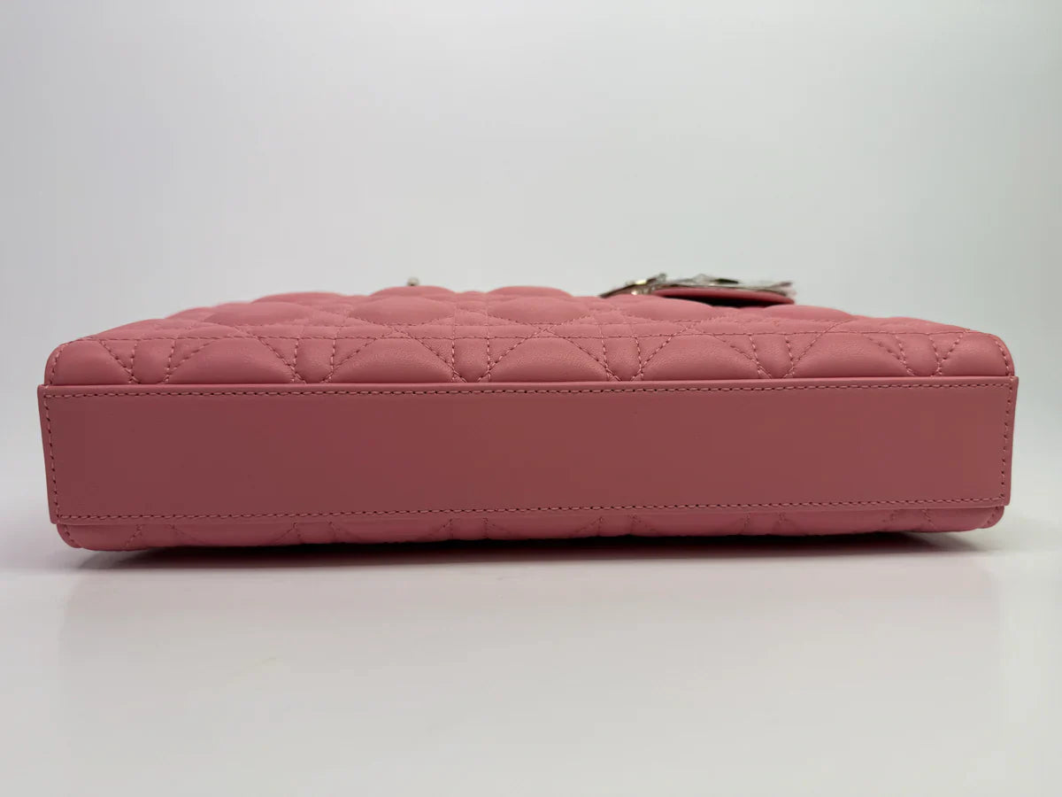 CHRISTIAN DIOR MEDIUM D-JOY IN PINK WITH PALE GOLD HARDWARE