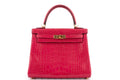 Hermès Kelly 25 Retourne Alligator Mississippiensis Matte Framboise GHW