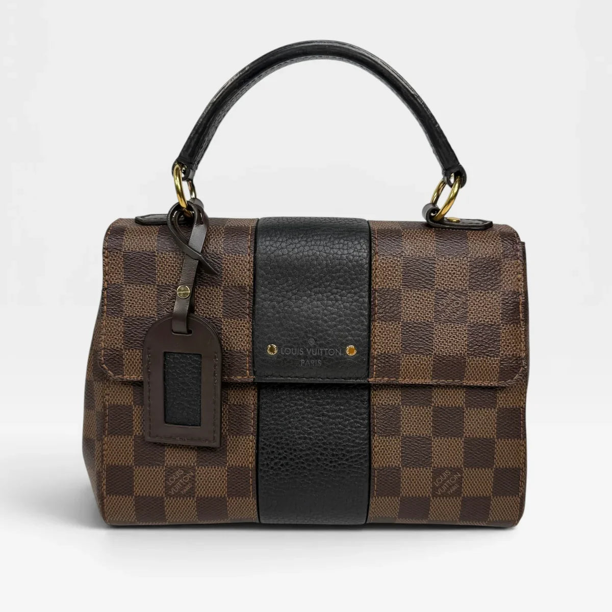LOUIS VUITTON BOND STREET BB IN DAMIER EBENE WITH GOLD HARDWARE