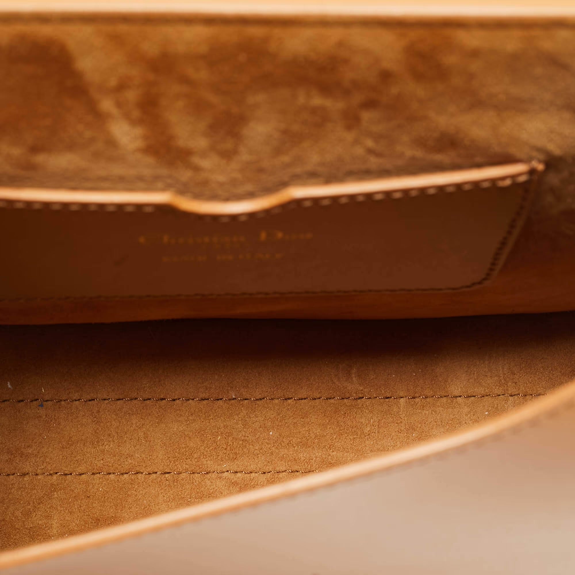 Dior Bobby Medium Tan Leather Crossbody Bag