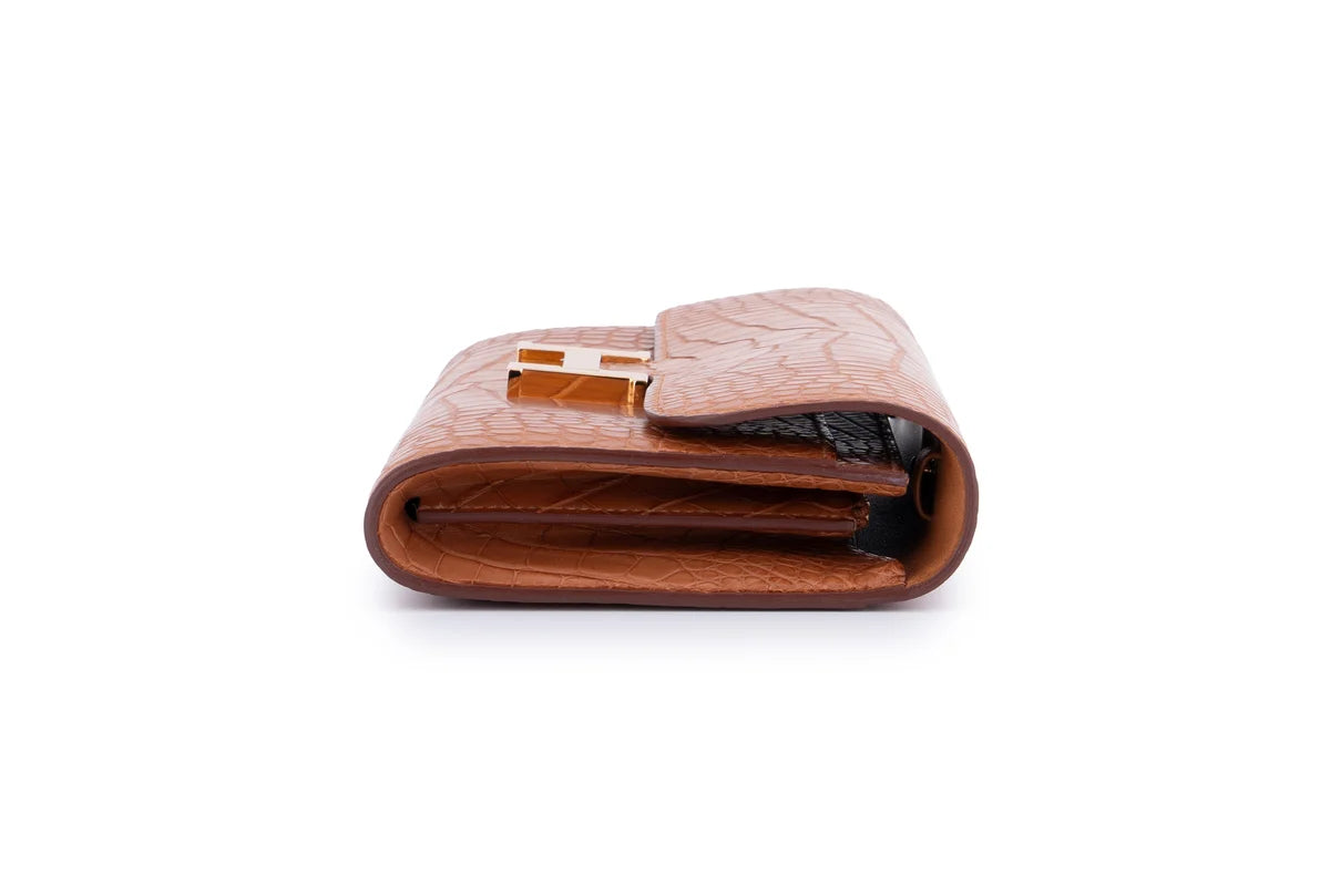 Hermès Constance To Go Exotic Crocodile Gold GHW