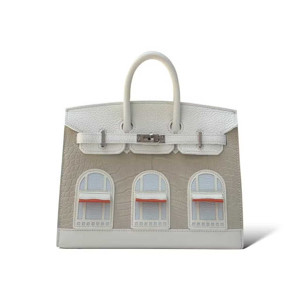 Hermes Birkin 20 Faubourg Sous La Neige Croco/Togo PHW