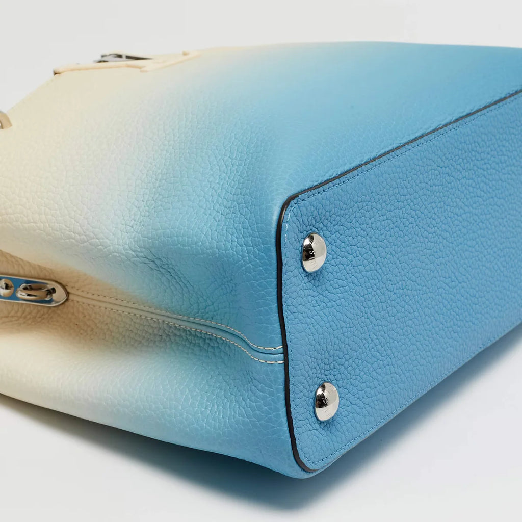 Louis Vuitton Capucines Blue Leather Top Handle Bags
