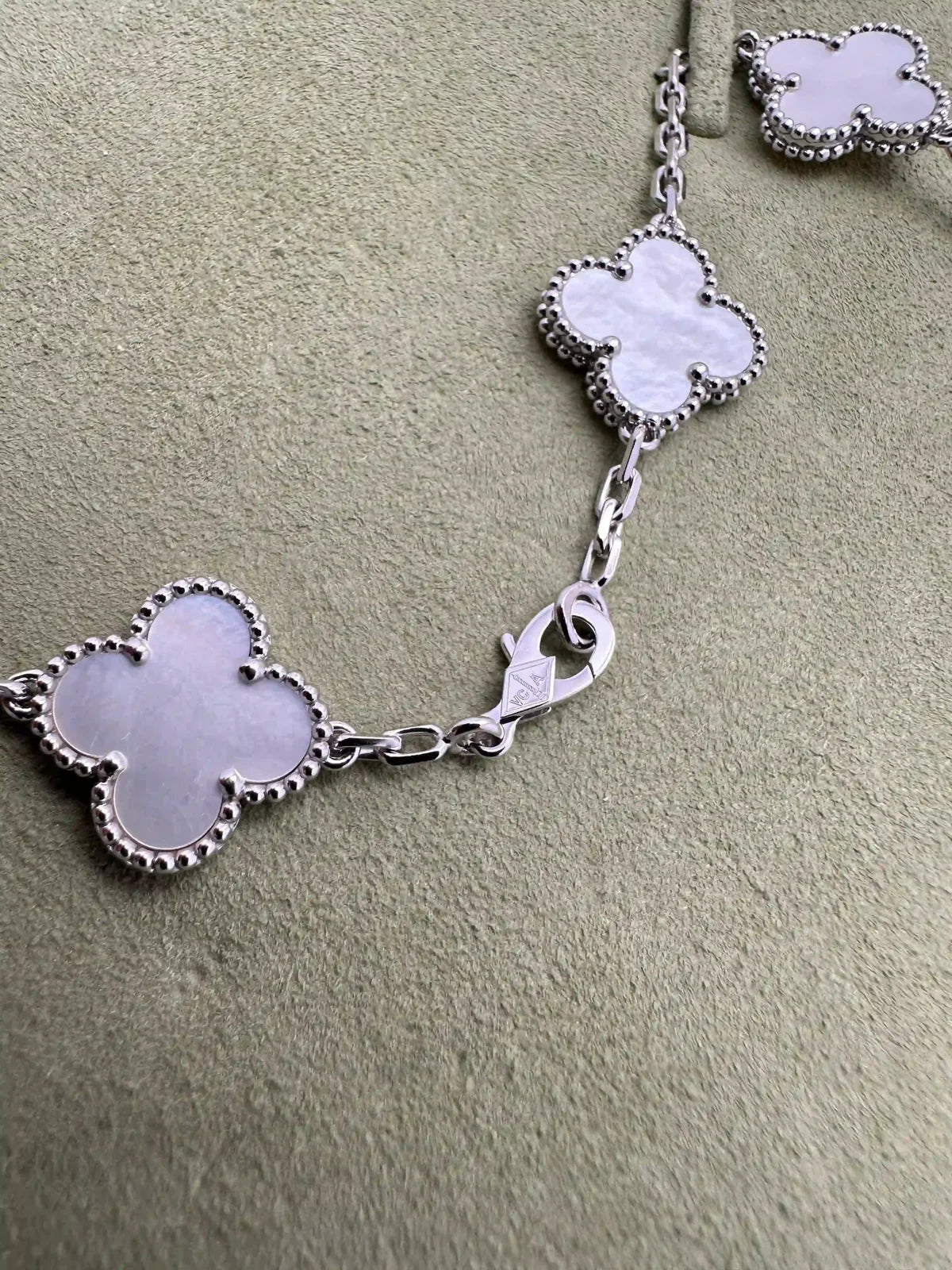 Van Cleef And Arpels Vintage Alhambra 10 Motifs Necklace White Mother Of Pearl