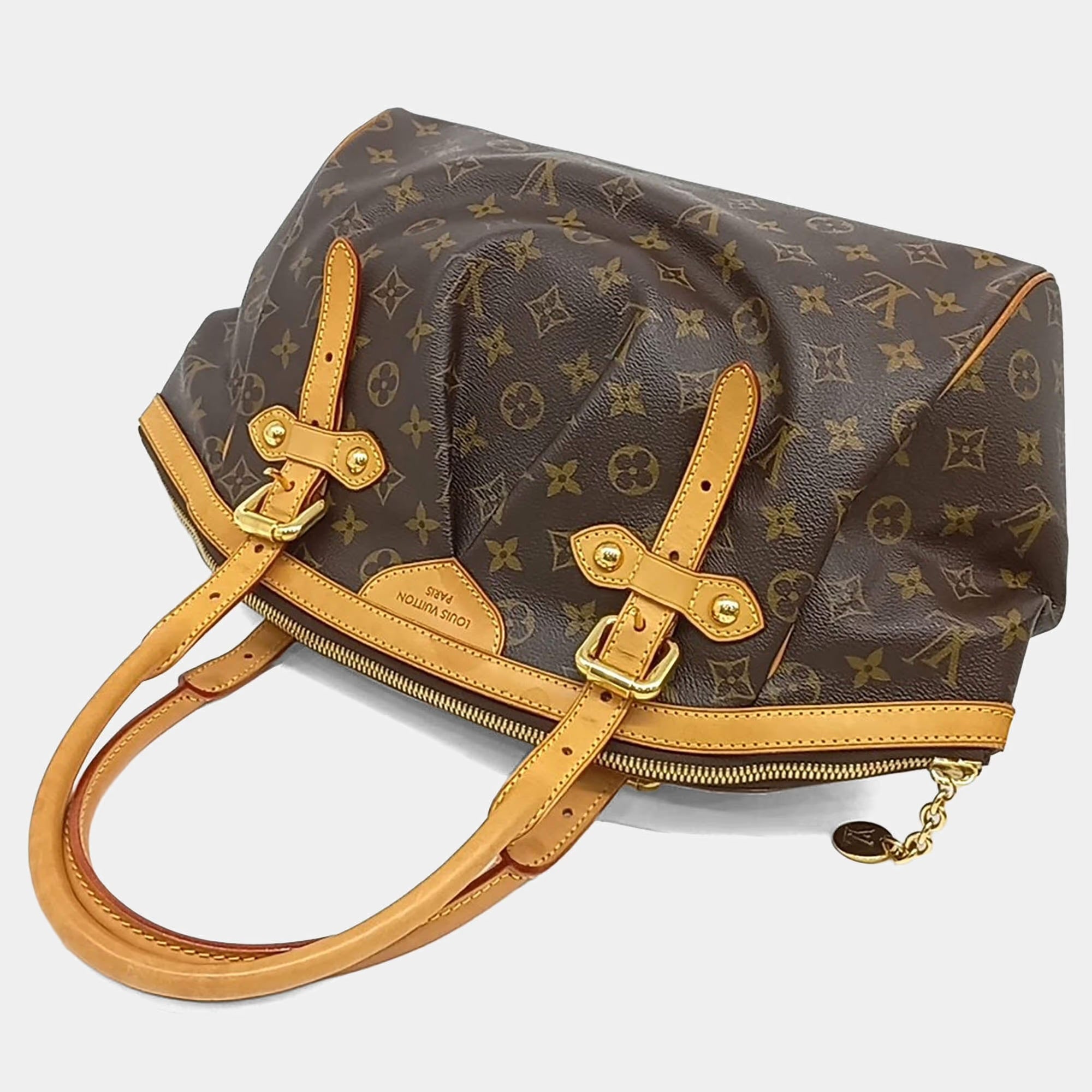 Louis Vuitton Monogram Tivoli Brown Coated Canvas GM Bag