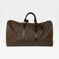 LOUIS VUITTON KEEPALL 55 IN DAMIER EBENE GOLD HARDWARE