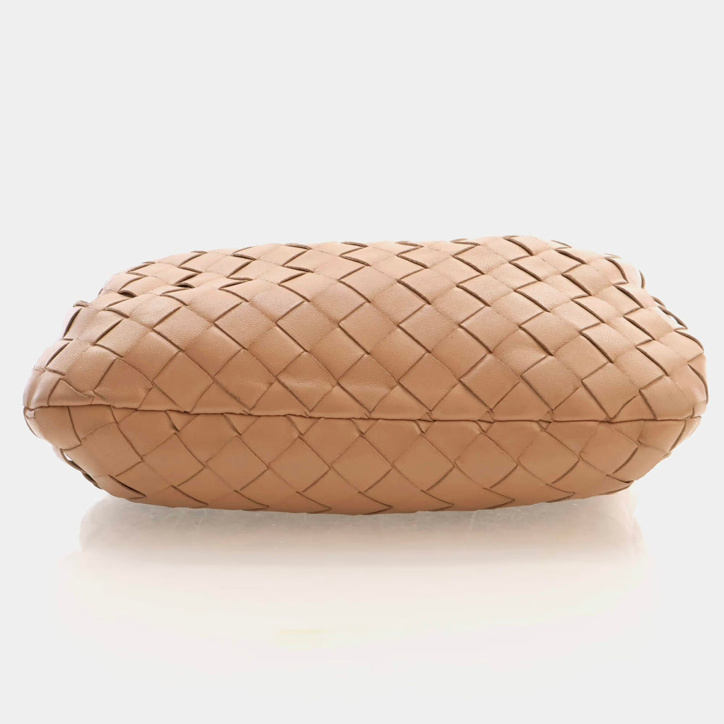 Bottega Veneta Mini Jodie Almond Lambskin Leather Top Handle Bag