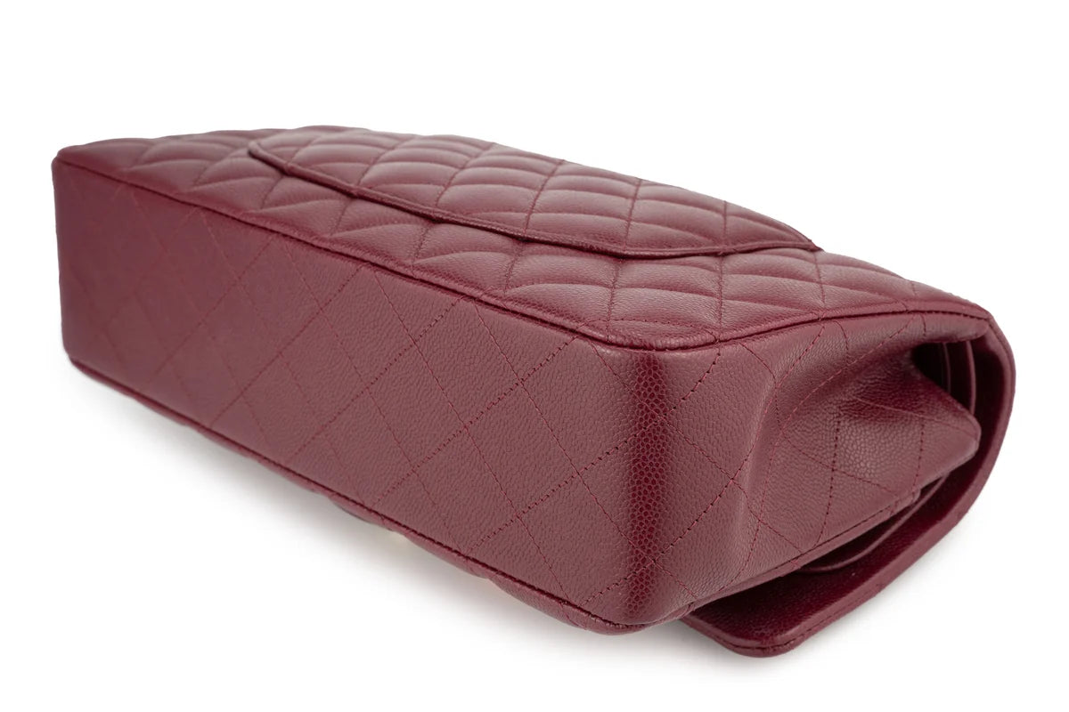 Chanel Medium Classic Flap Caviar Burgundy Champagne GHW