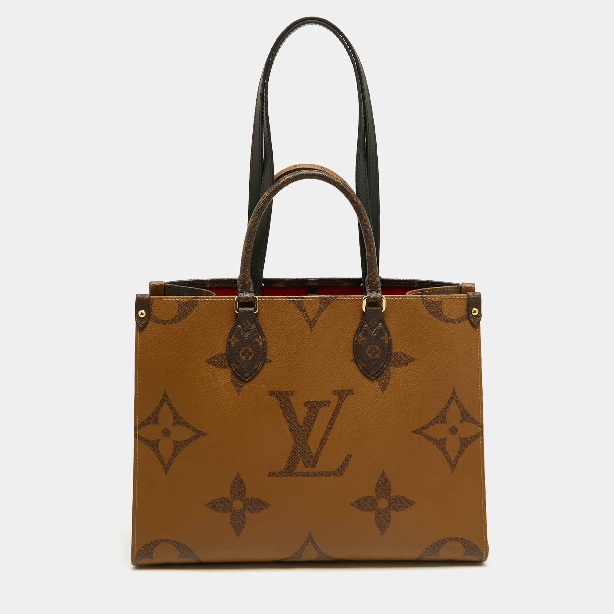 Louis Vuitton Onthego MM Monogram Giant Reverse Canvas Tote