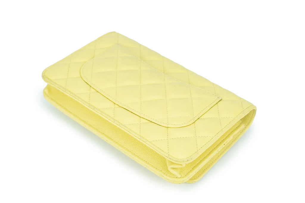 Chanel WOC Caviar Pale Yellow Champagne GHW