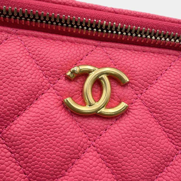 Chanel Vanity Pink Caviar Leather Shoulder Bag
