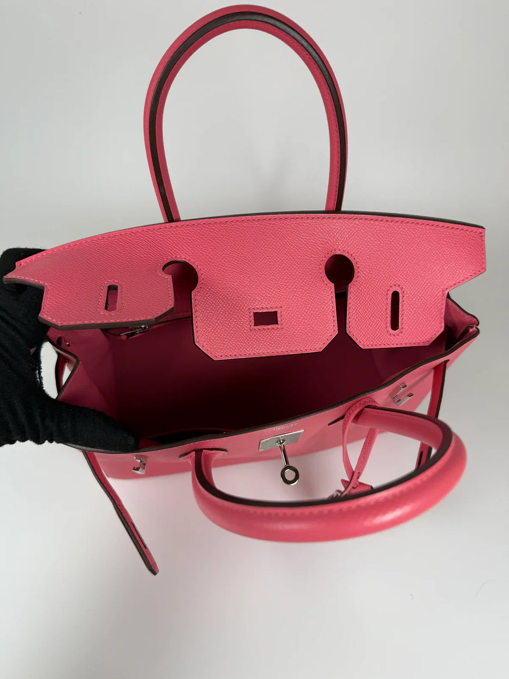 HERMÈS BIRKIN 30 IN ROSE AZALEE EPSOM LEATHER WITH PALLADIUM HARDWARE