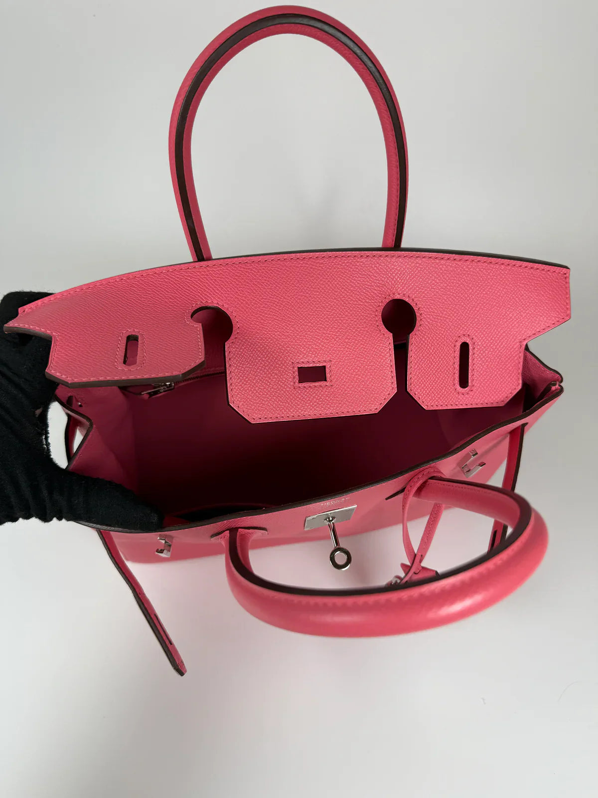 HERMÈS BIRKIN 30 IN ROSE AZALEE EPSOM LEATHER WITH PALLADIUM HARDWARE