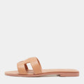 Hermes Pink Leather Oran Sandals Size 38