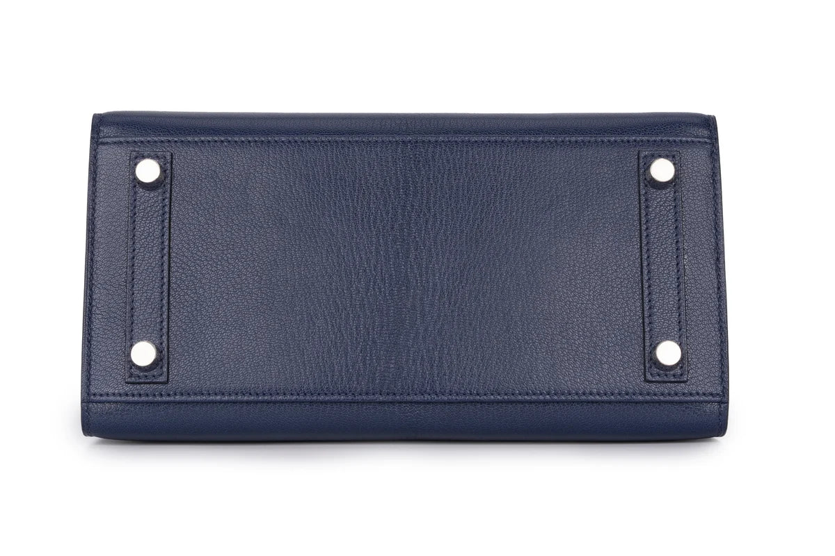 Hermès Birkin 25 Sellier Chevre Blue Sapphire PHW
