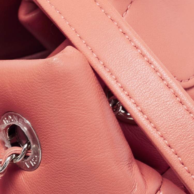 Chanel Pink Quilted Leather Drawstring Bucket Bag