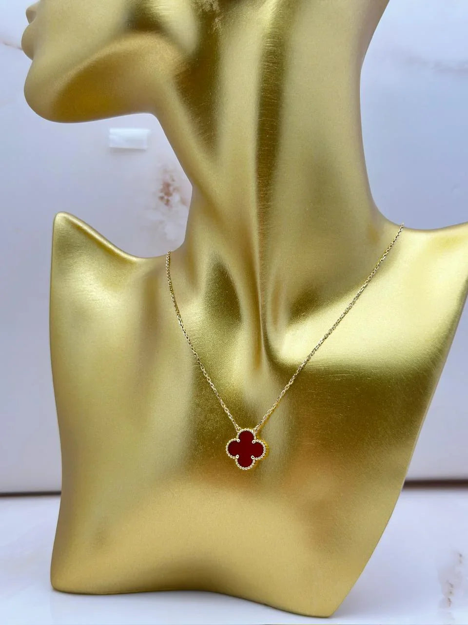 Van Cleef And Arpels Vintage Alhambra Pendant Carnelian