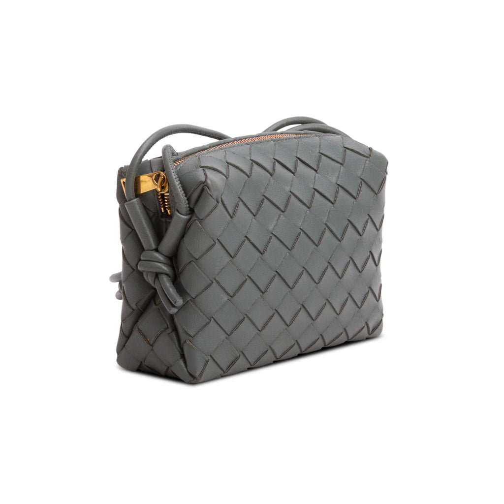 Bottega Veneta Grey Nappa Intrecciato Mini Loop Camera Bag