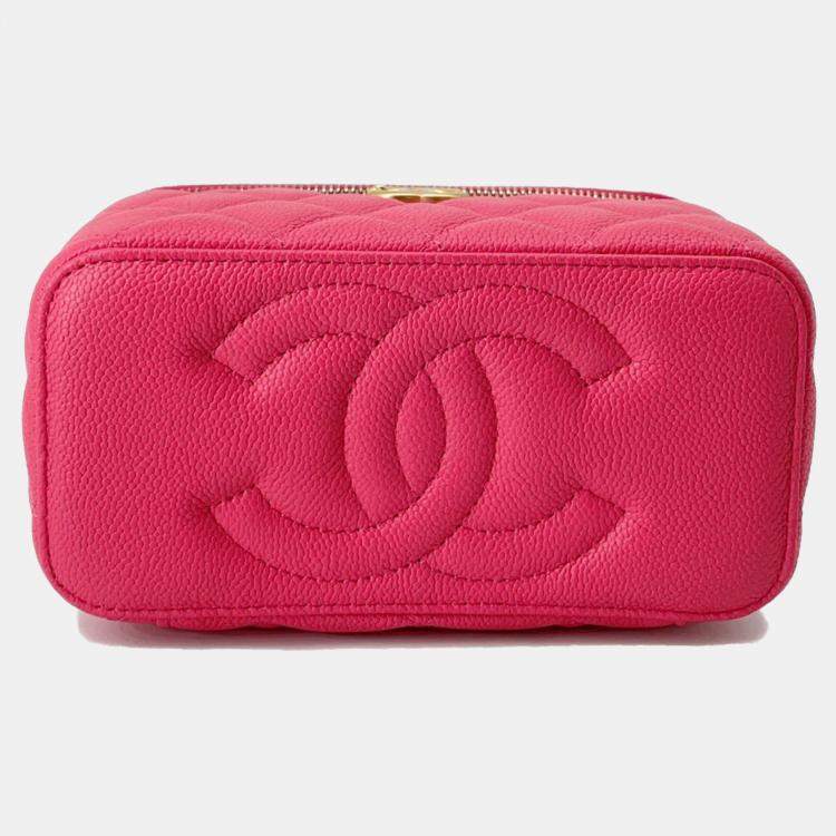 Chanel Vanity Pink Caviar Leather Shoulder Bag