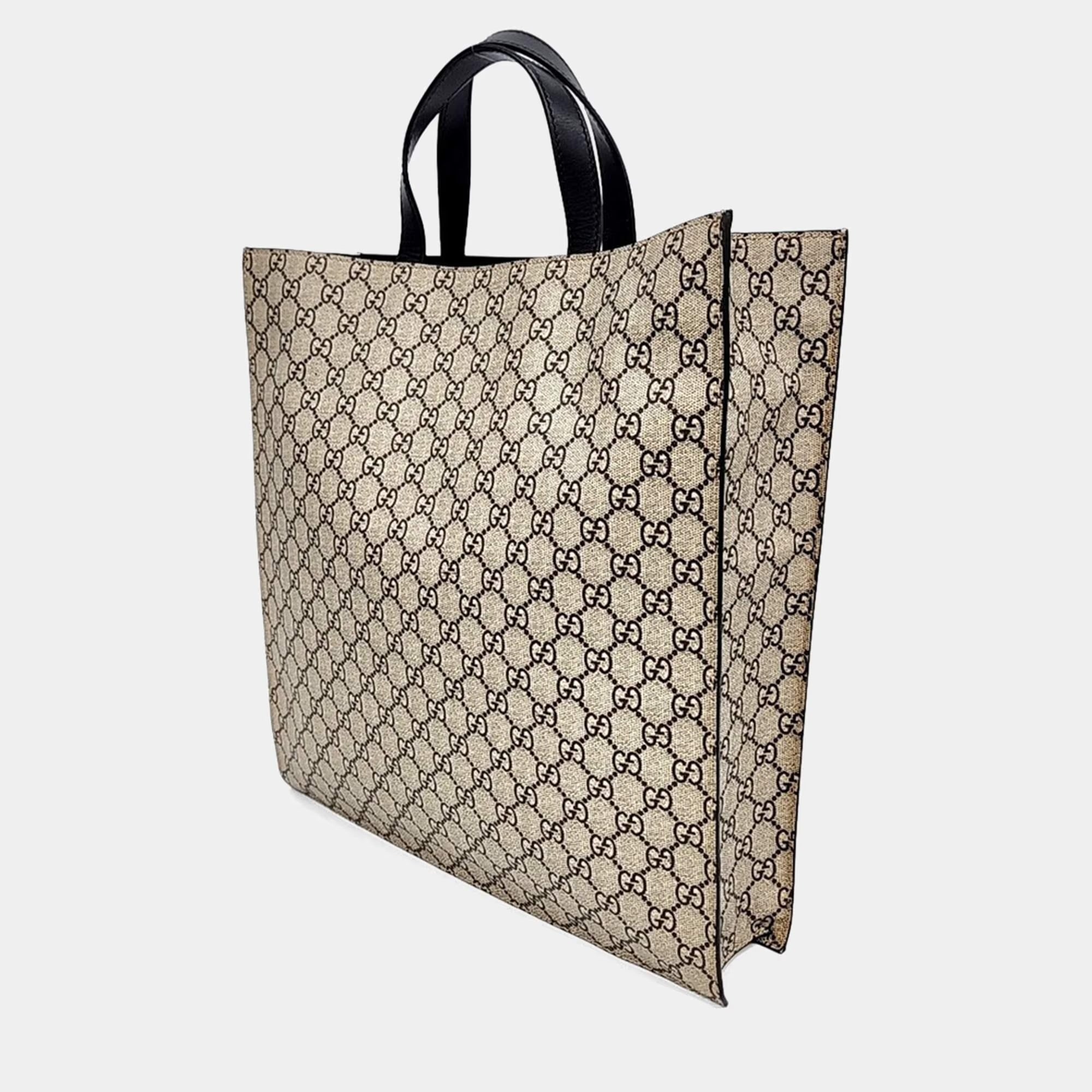 Gucci Multicolor PVC GG Supreme Tote and Shoulder Bag