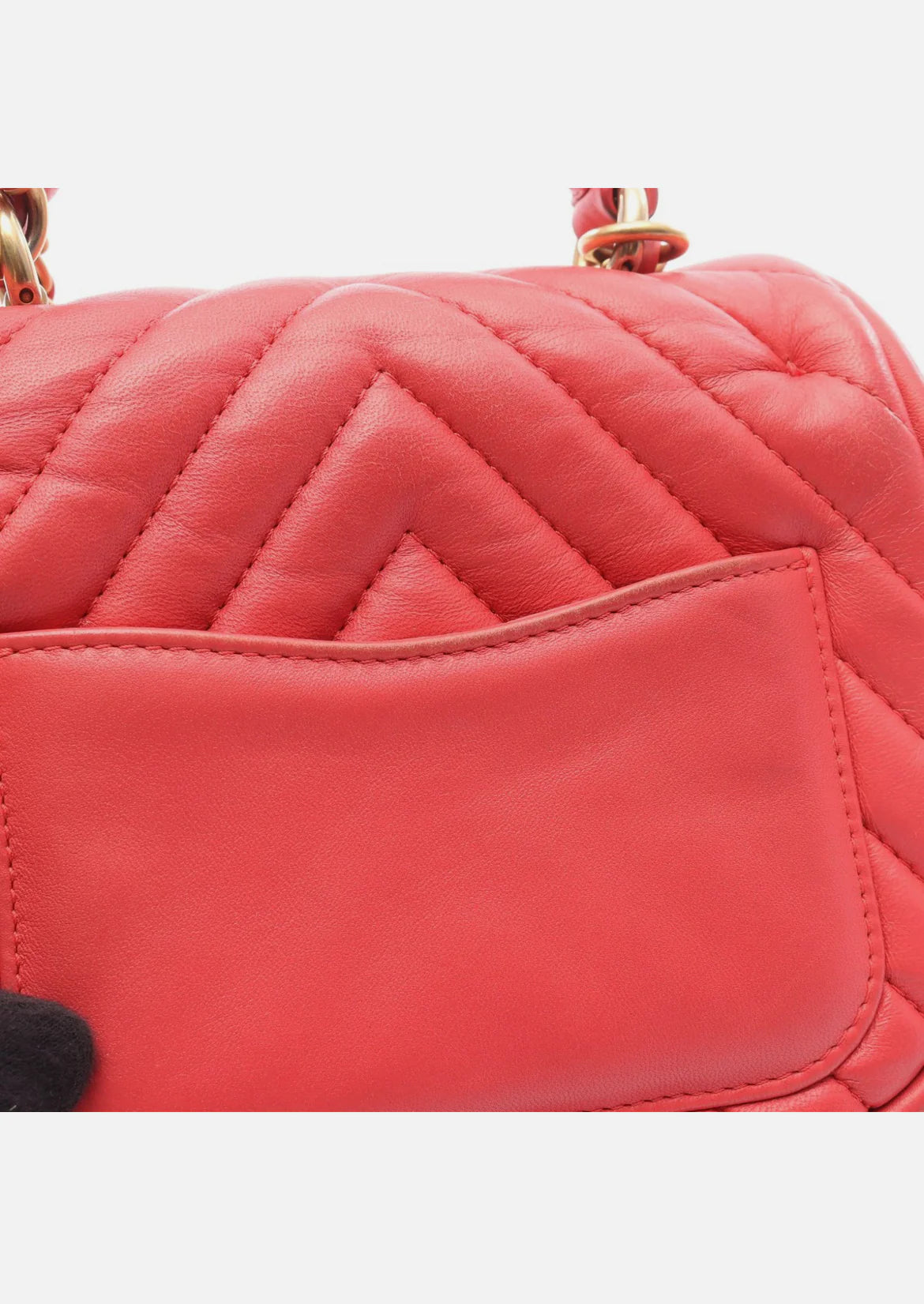 Chanel V 2WAY Shoulder Bag Pink Lambskin Leather