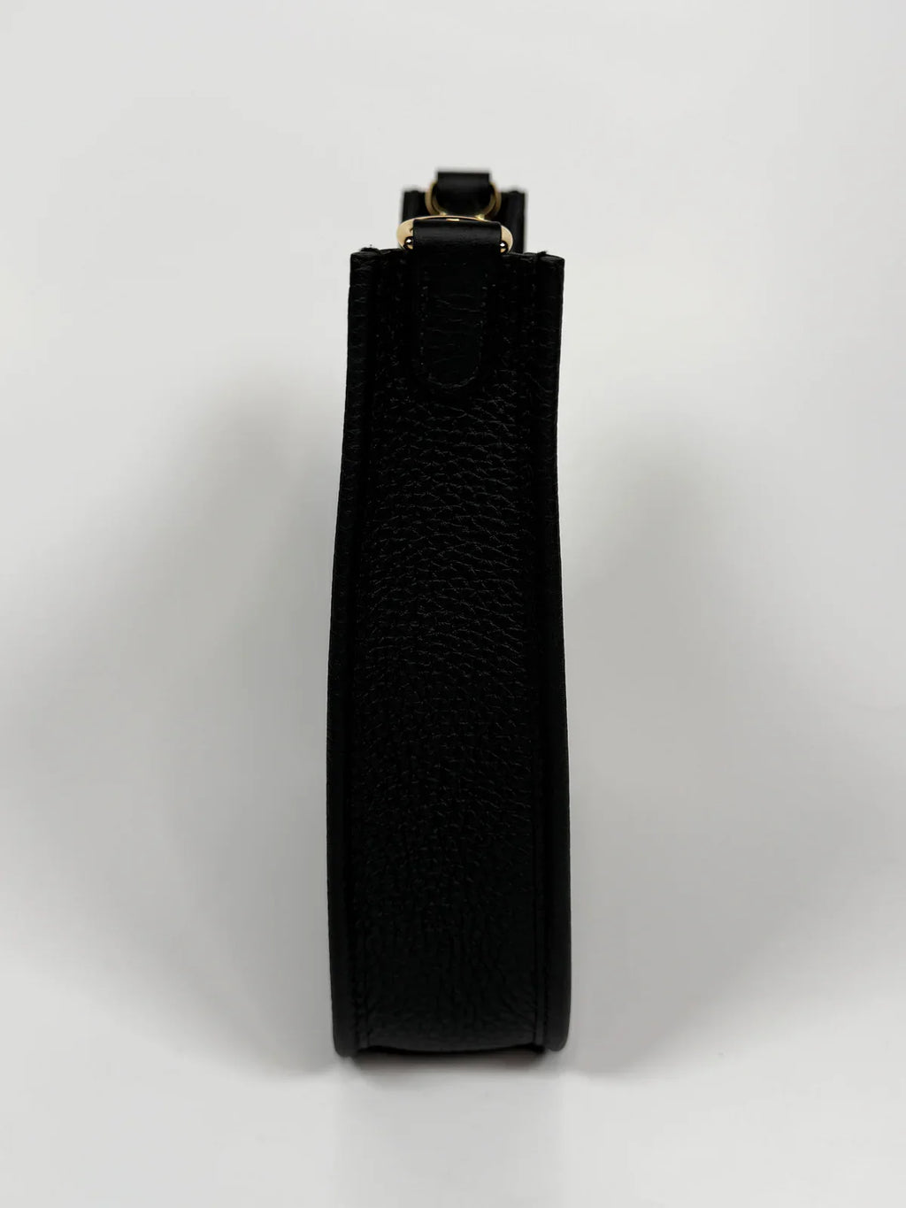 HERMÈS EVELYNE TPM BLACK CLEMENCE LEATHER GOLD HARDWARE