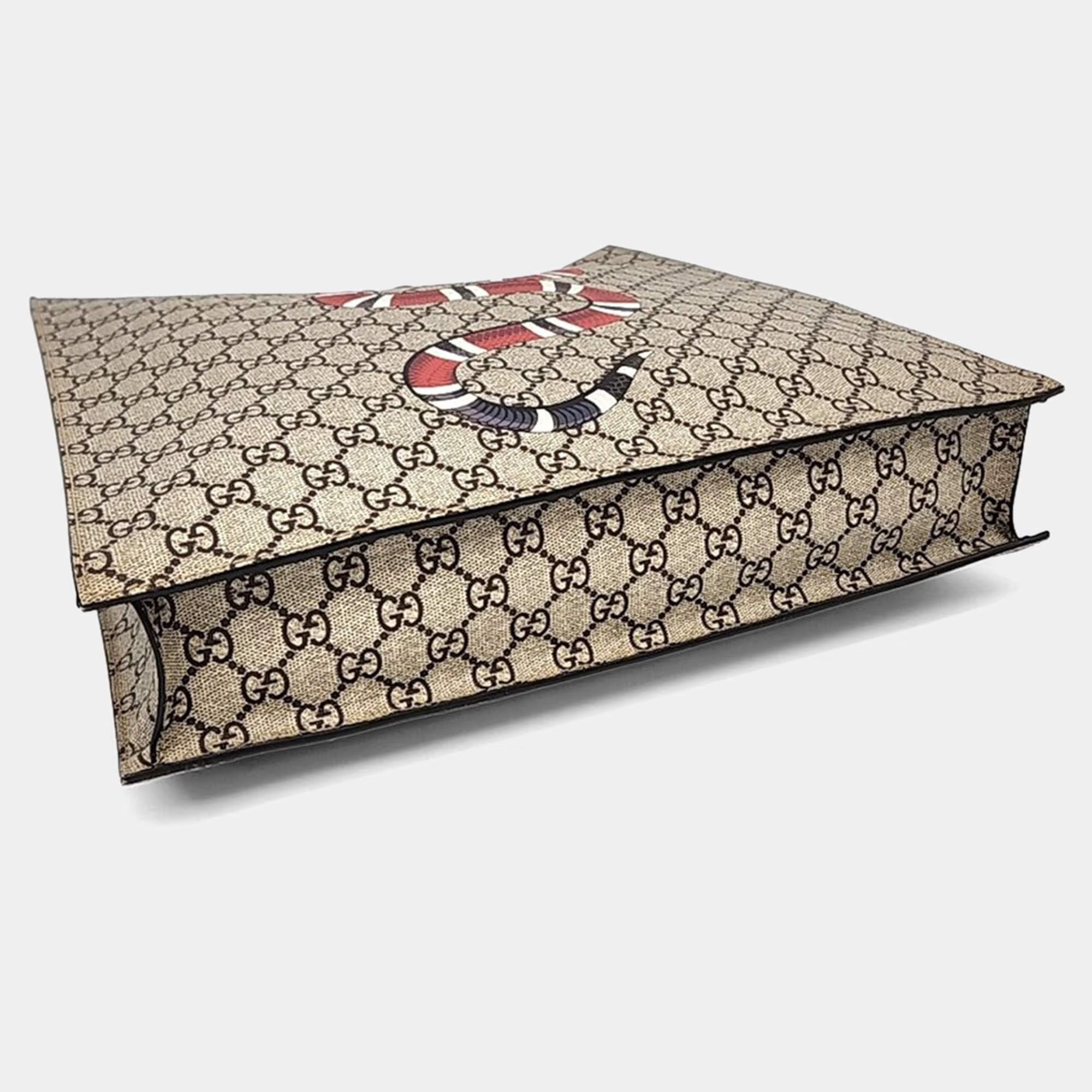 Gucci Multicolor PVC GG Supreme Tote and Shoulder Bag