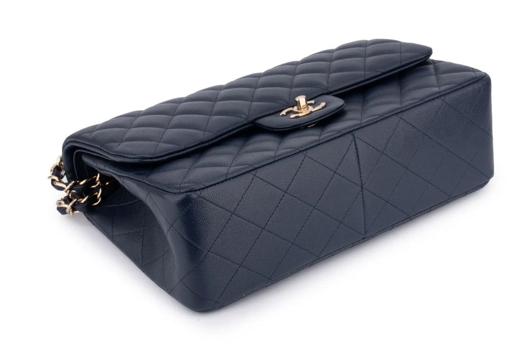 Chanel Jumbo Flap Bag Caviar Navy Blue GHW