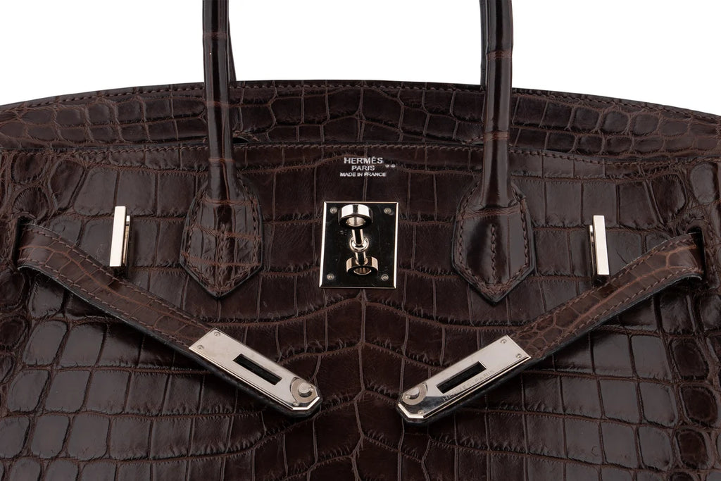 Hermès Birkin 30 Croc Niloticus Ebene PHW