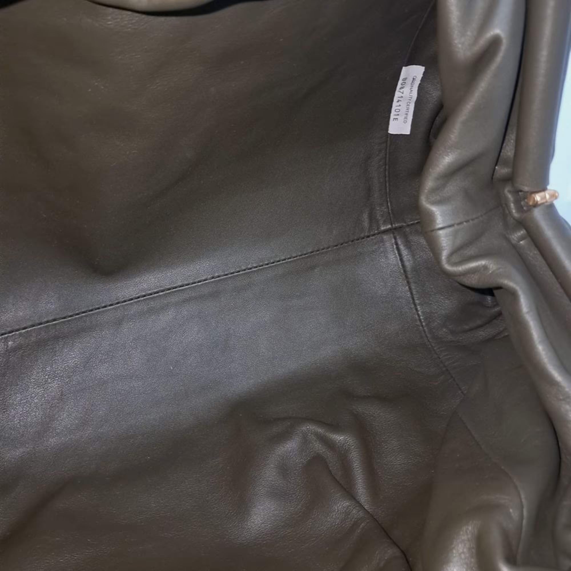 Bottega Veneta The Pouch Large Olive Green Butter Calfskin Leather Clutch Bag