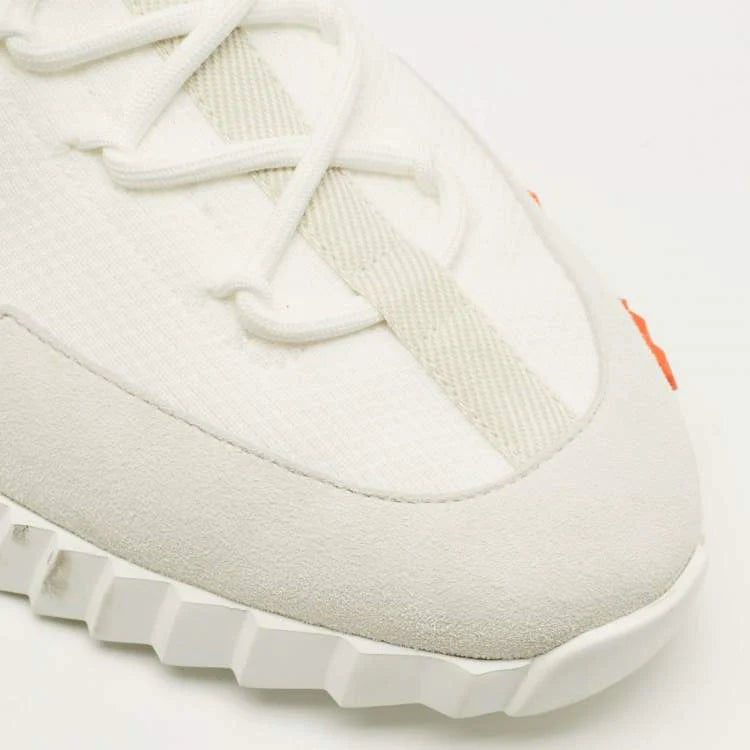 Hermes Lift Size 45 White Fabric and Suede Slip On Sneakers