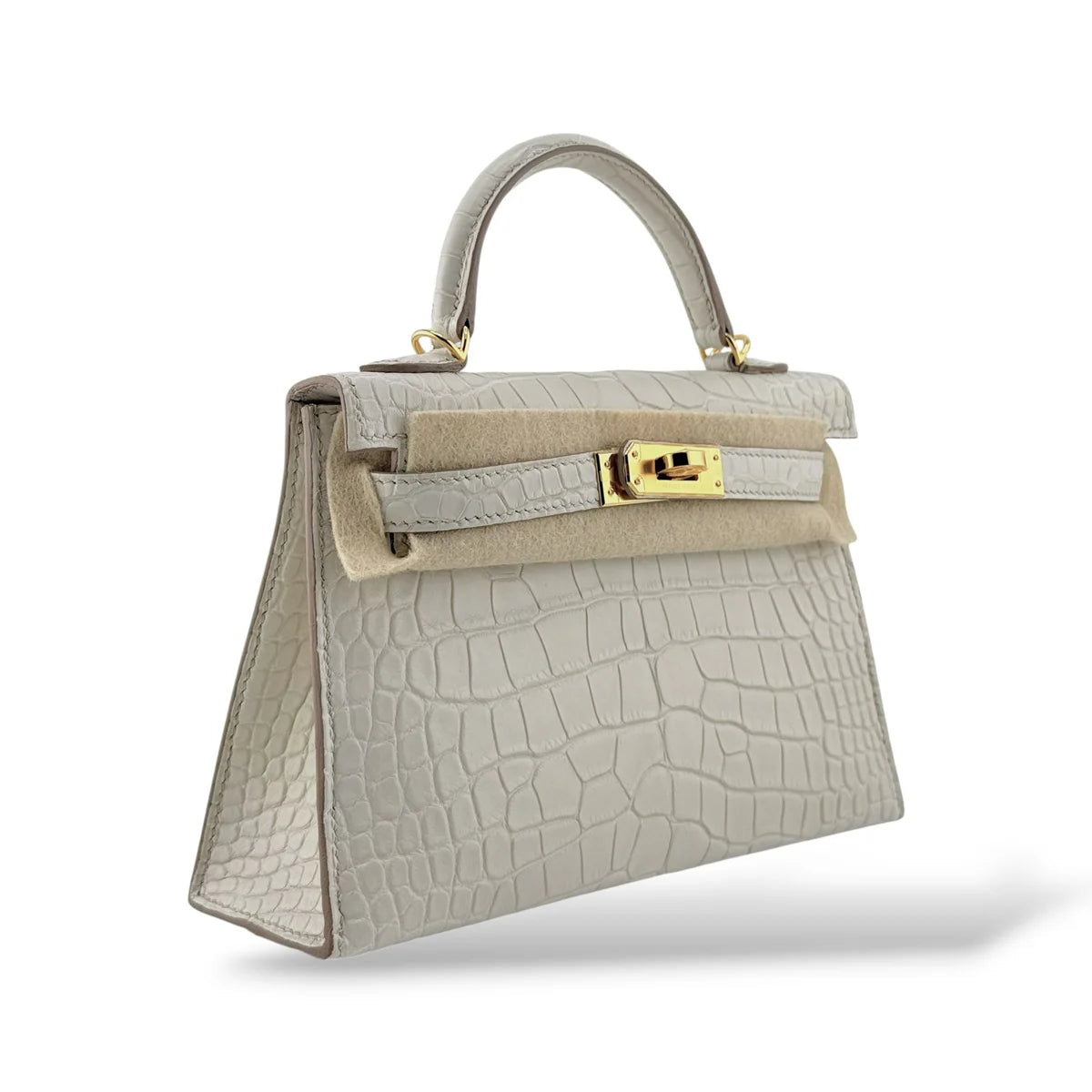 Hermes Kelly Mini Beton Matte Alligator GHW