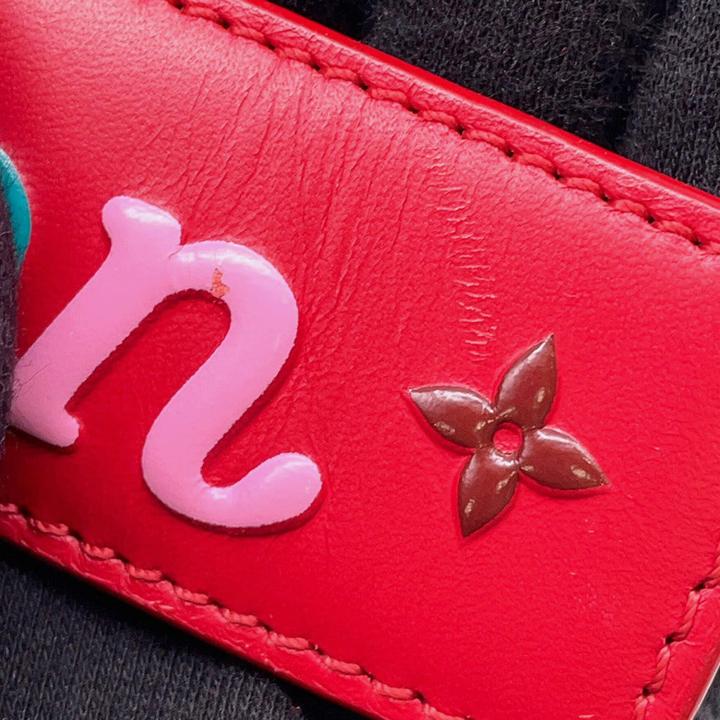 Louis Vuitton New Wave Chain Bag Red Leather Size Pm