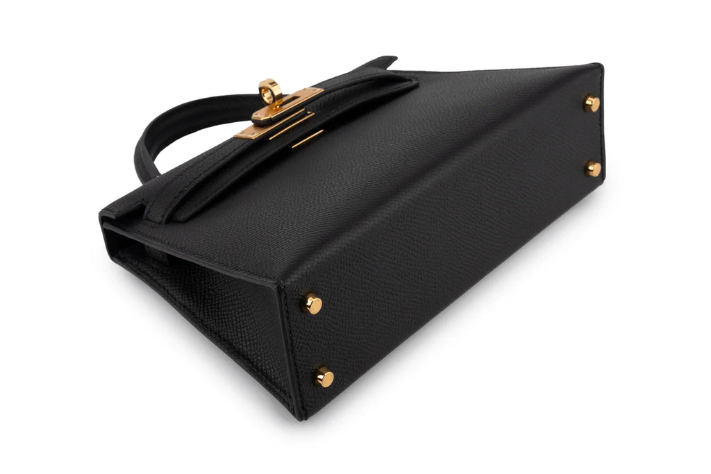 Hermès Mini Kelly Epsom Noir GHW