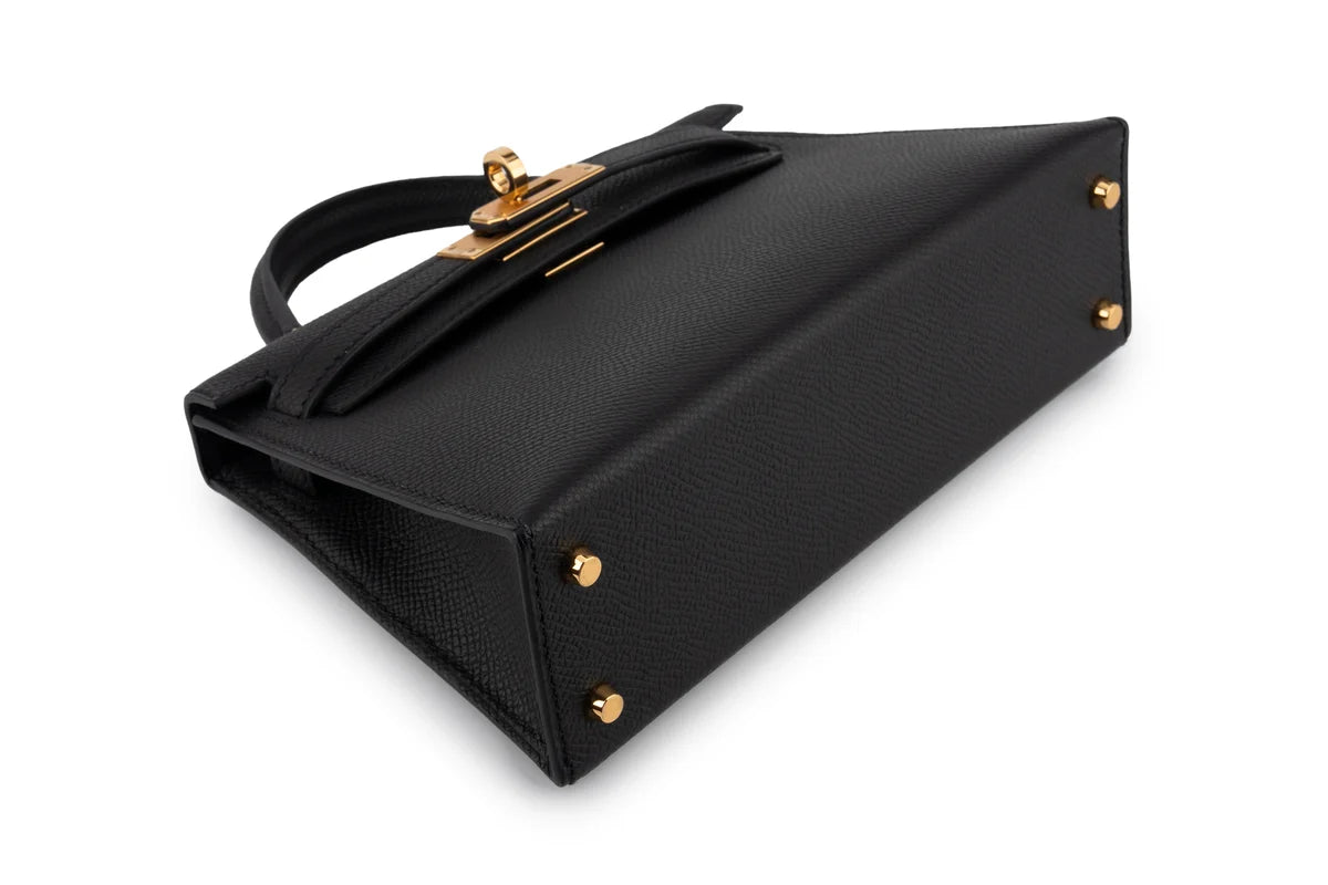 Hermès Mini Kelly Epsom Noir GHW