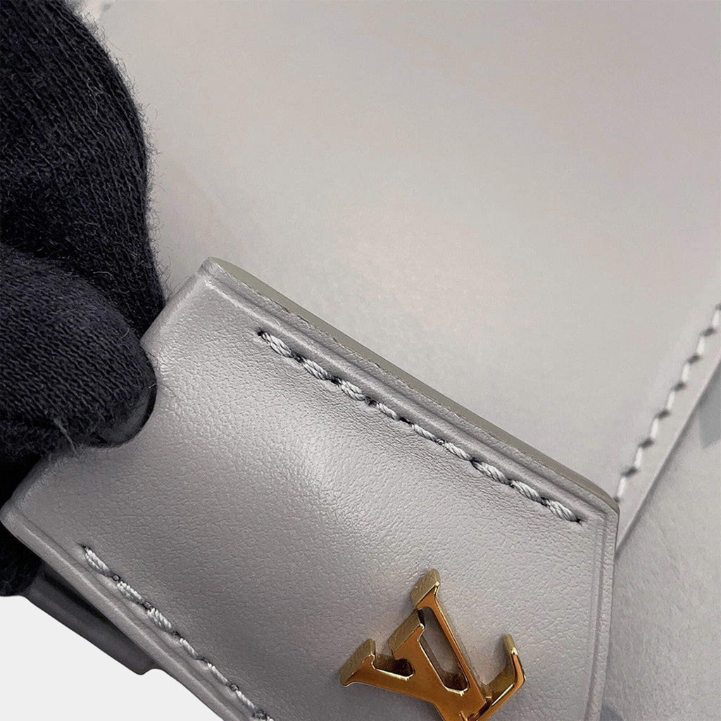 Louis Vuitton Vanity Chain Pouch Trianon Grey Calf Leather