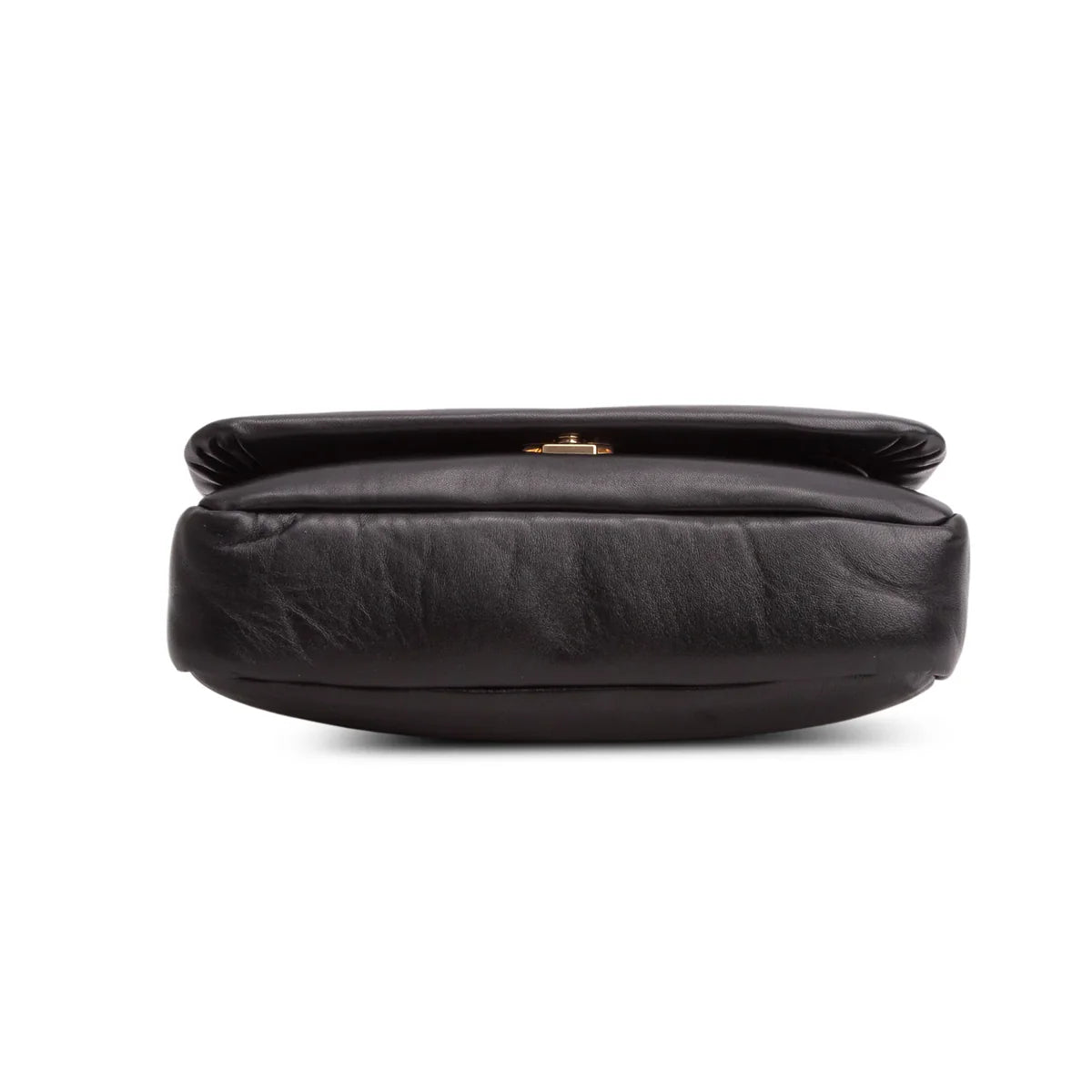 Gucci Black Lambskin Small GG Milano Top Handle Shoulder Bag