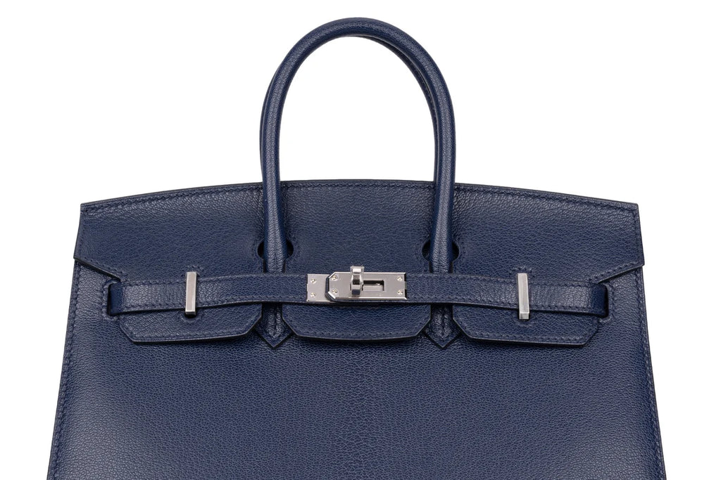 Hermès Birkin 25 Sellier Chevre Blue Sapphire PHW