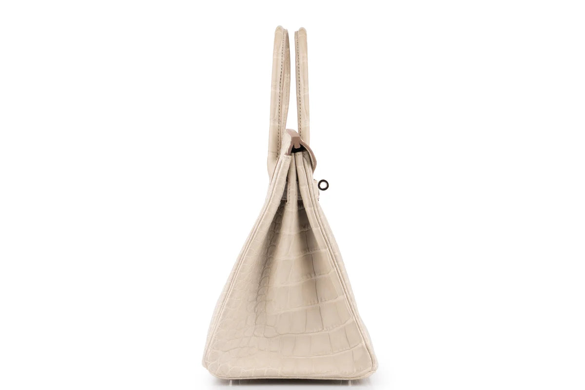 Hermès Birkin 30 Croc Beton PHW
