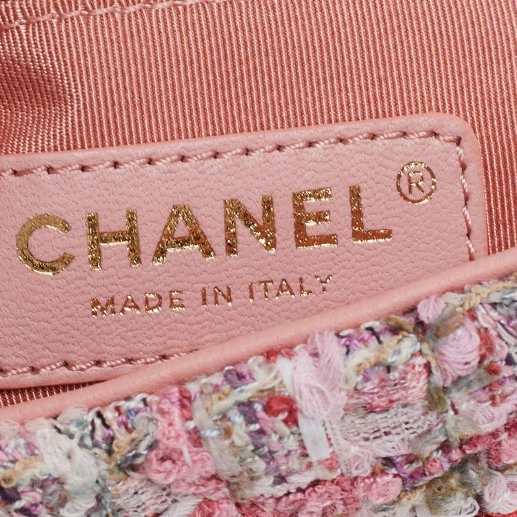 Chanel Pink Shearling Medium 19 Flap Shoulder Bag