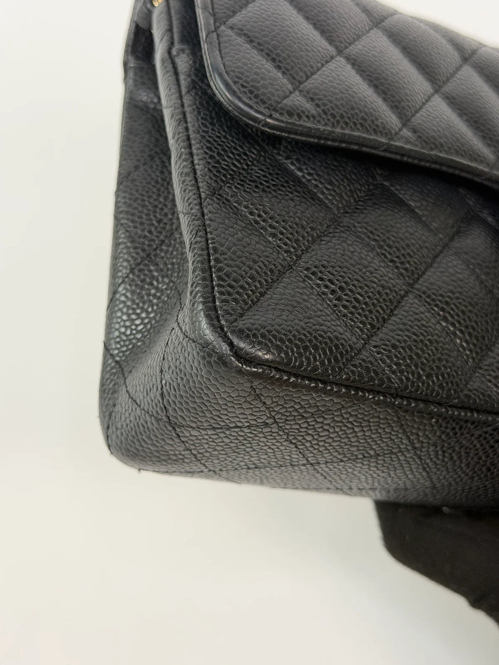 CHANEL SMALL CLASSIC DOUBLE FLAP IN BLACK CAVIAR LEATHER WITH GOLD HARDWARE