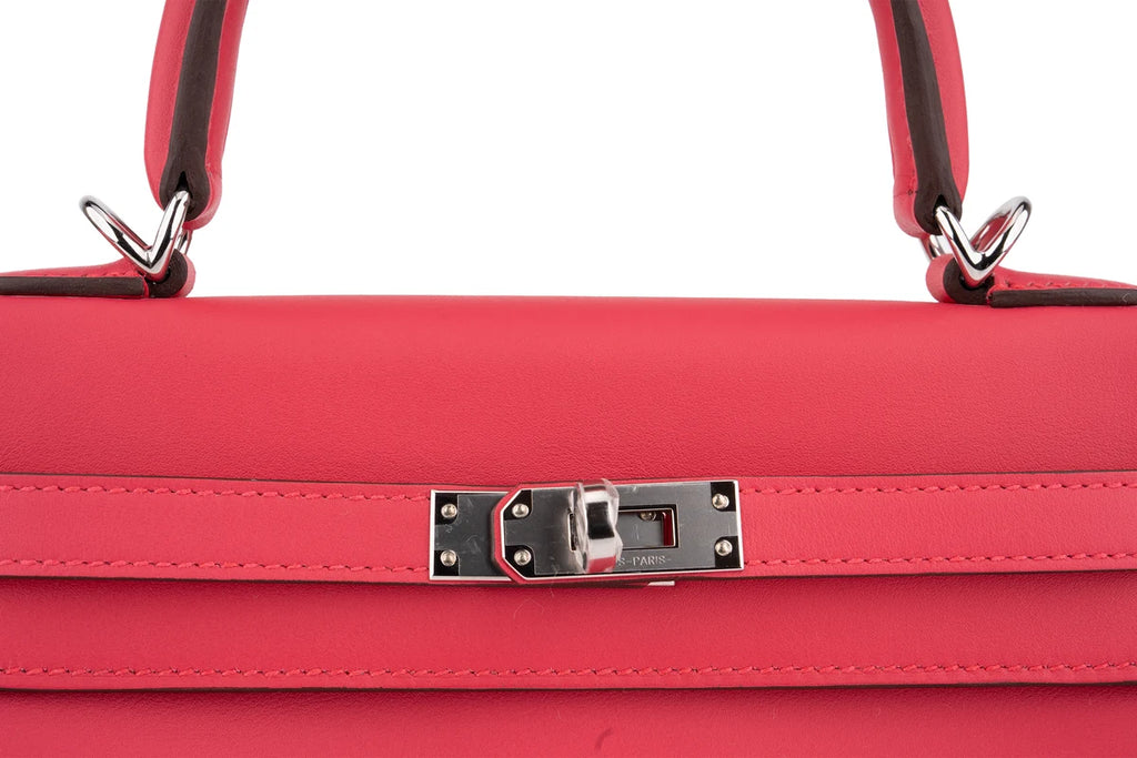 Hermès Kelly 25 Retourne Swift Rose Extreme PHW