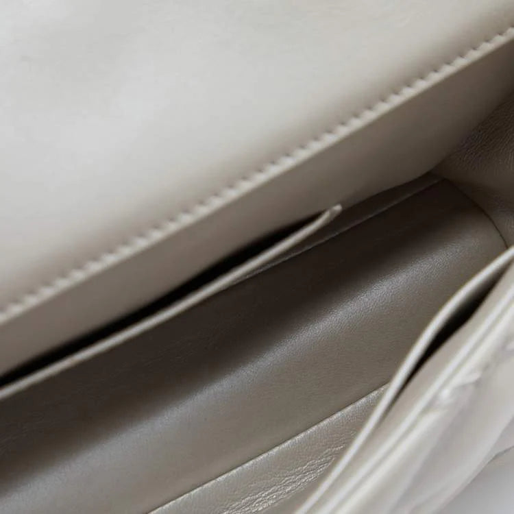 Louis Vuitton Silver Quilted Lambskin Leather GO-14 Malletage PM Bag