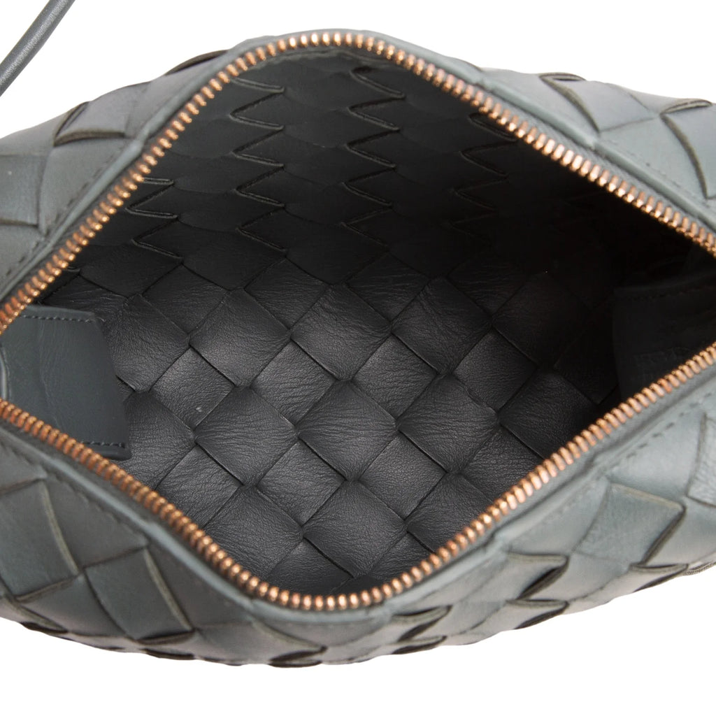 Bottega Veneta Grey Nappa Intrecciato Mini Loop Camera Bag