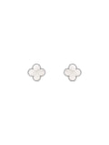 Van Cleef And Arpels Vintage Alhambra Earrings White Mother Of Pearl