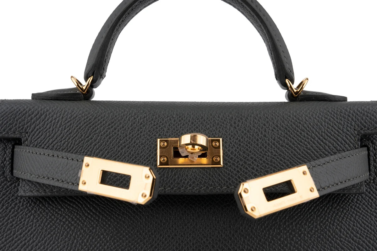 Hermès Mini Kelly Epsom Vert Mangrove GHW