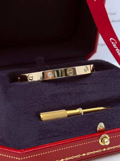 Cartier Love 4 Diamonds Bracelet Size 16