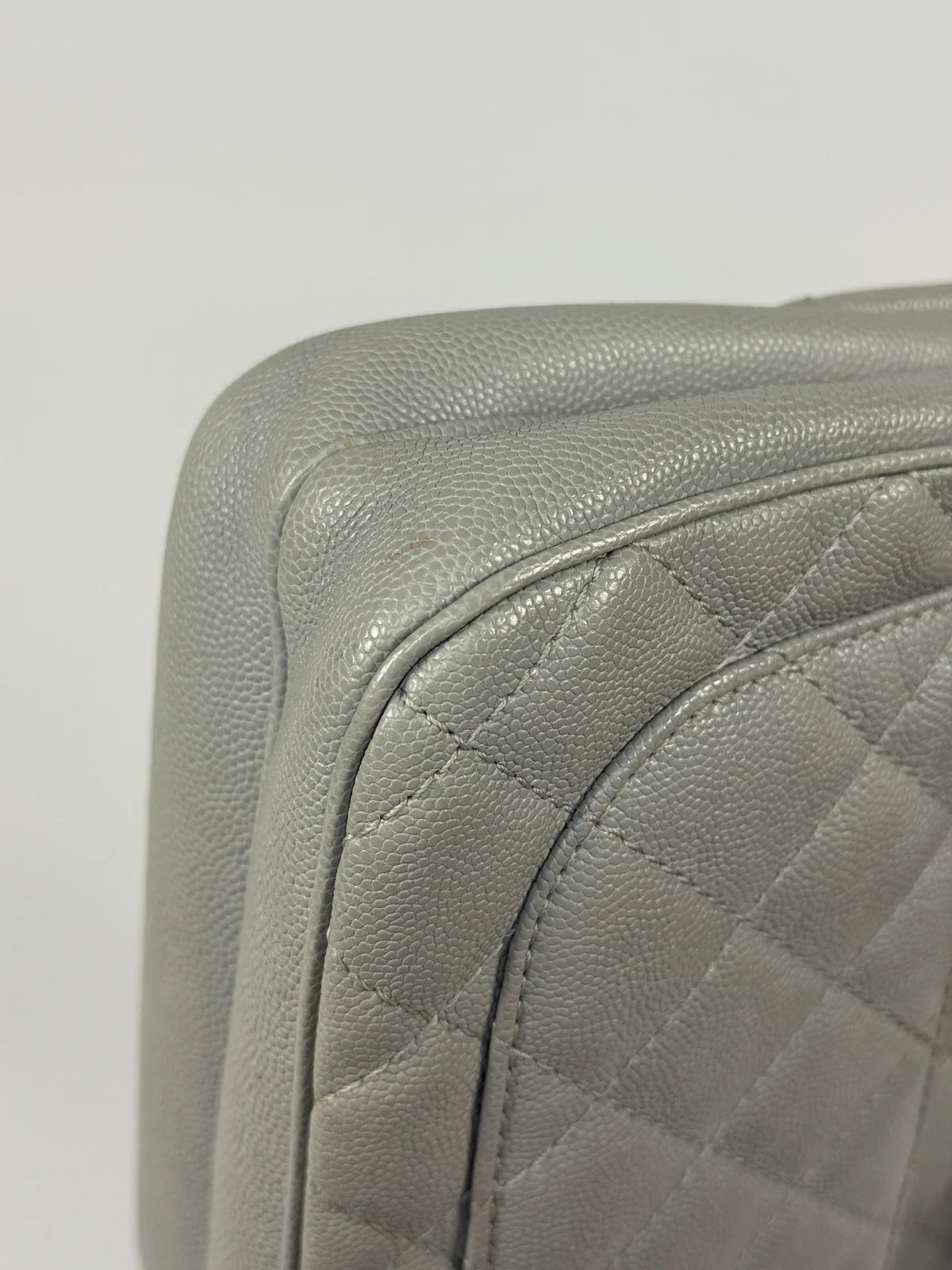 CHANEL MINI FLAP BAG IN GLACIER GREY CAVIAR LEATHER WITH SILVER HARDWARE