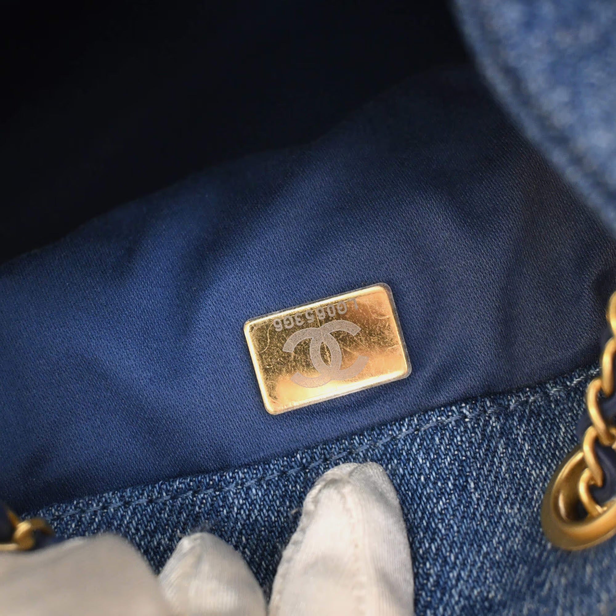 Chanel Small 25 Blue Washed Denim Hobo Bag