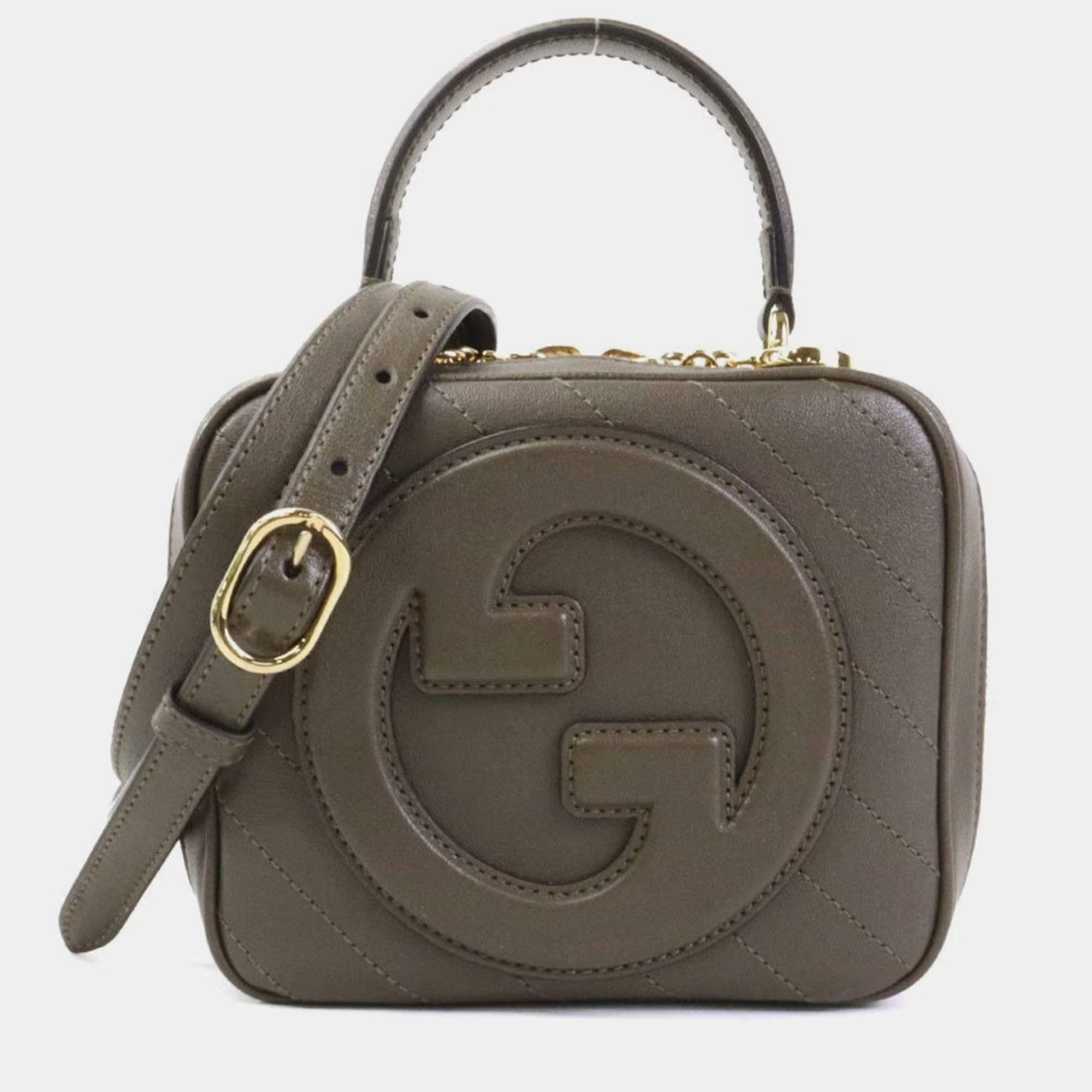 Gucci Blondie Brown Leather Shoulder Bag
